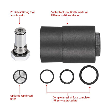 6.0 IPR Valve Socket & HPOP Air Test Tool for Ford 6.0L Powerstroke (2003–2007)