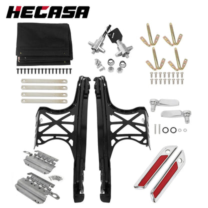 One Touch Opening Saddlebag Latch Lock Kit for Harley (2014–2024)