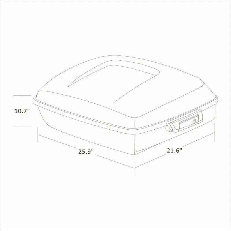 Chopped Trunk Backrest Mount Plate for Harley Touring Road Glide (2014–Up)