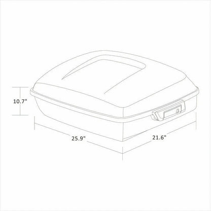Chopped Trunk Backrest Mount Plate for Harley Touring Road Glide (2014–Up)