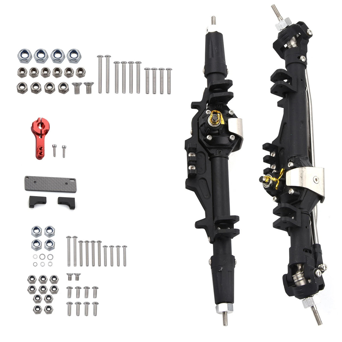 Black Front Rear Axle for Axial Wraith 1/10 RR10 (No Part Numbers)