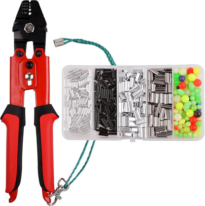 Set of 4 Fishing Crimp Pliers with 400 Crimp Sleeves
