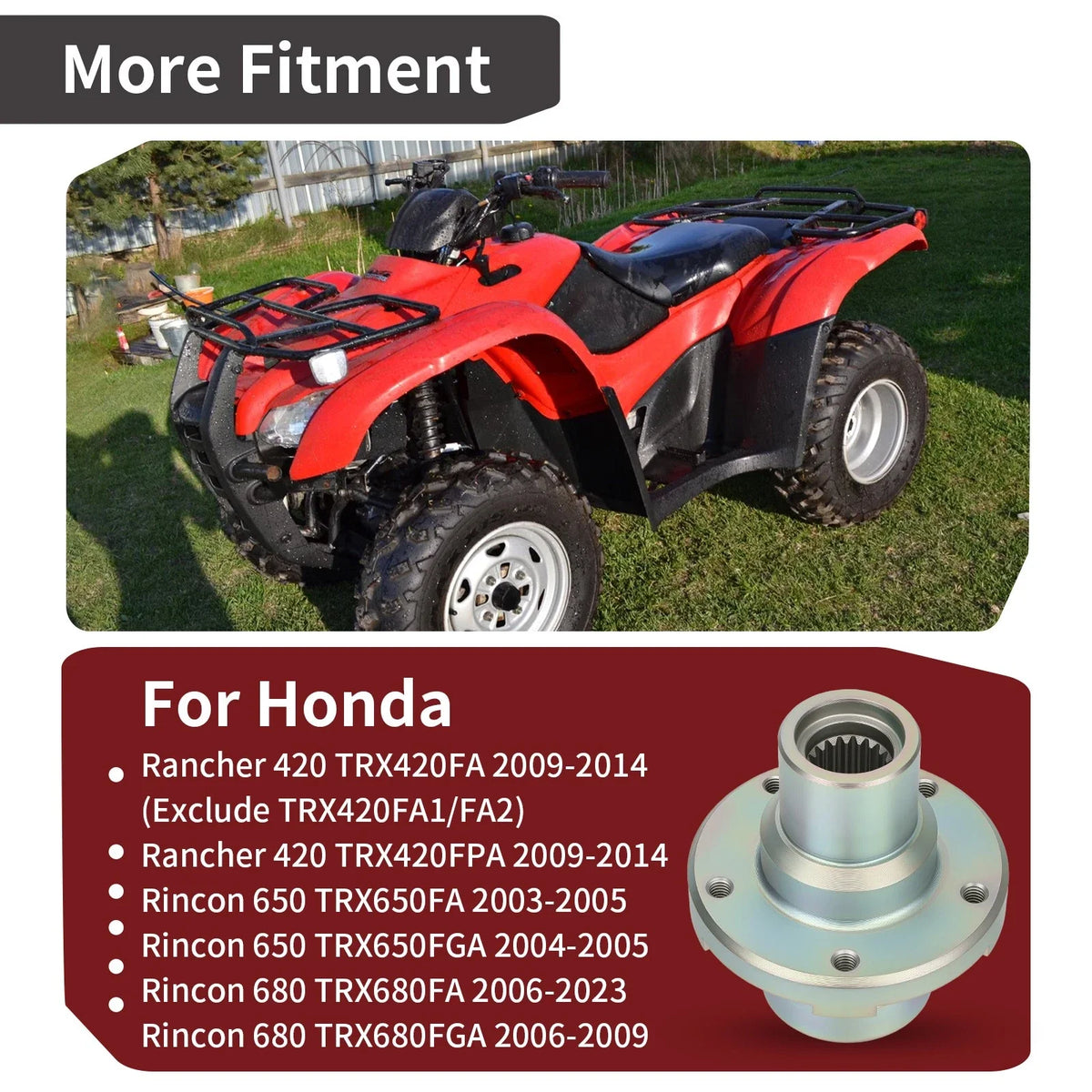 Rear Differential Pinion Joint for Honda TRX420FA (2008–2014) 41315-HN8-000 41315-HN8-A40