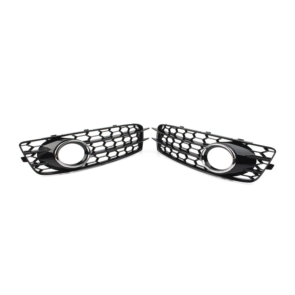 2X Front Bumper Honeycomb Fog Light Grille Cover for Audi A3 8P (2009–2012)