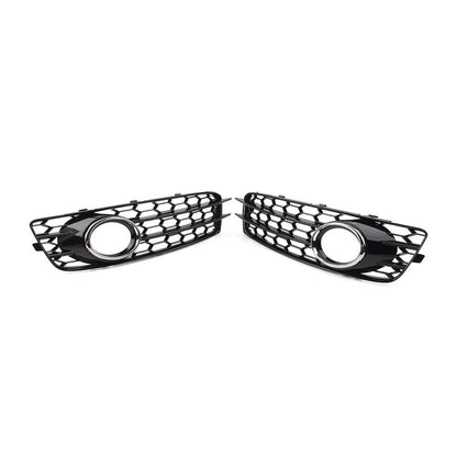 2X Front Bumper Honeycomb Fog Light Grille Cover for Audi A3 8P (2009–2012)