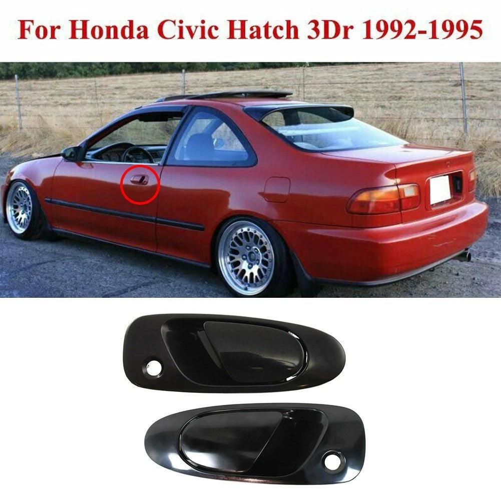 1 Pair Exterior Door Handle for Black