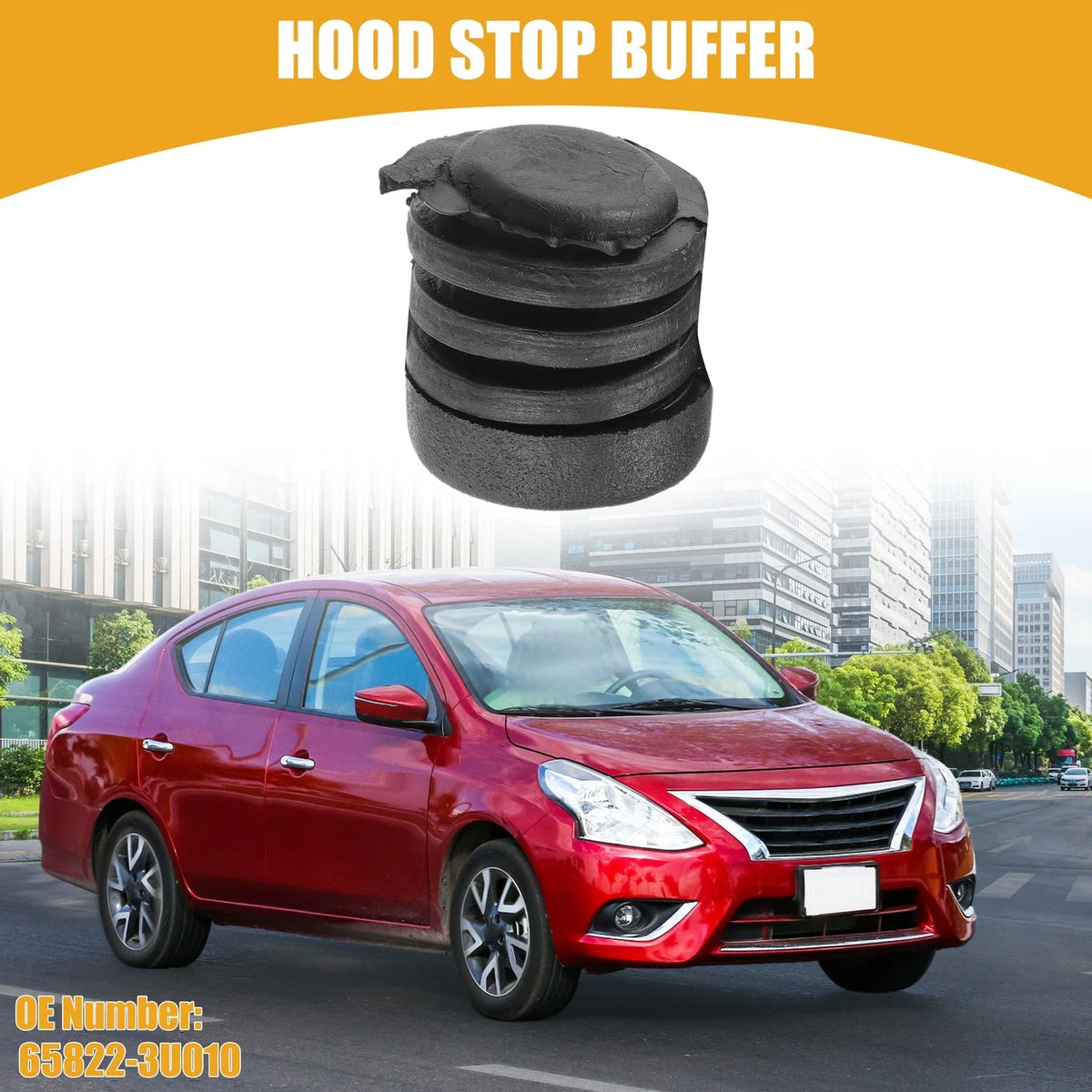 2 Pcs Bumper Hood Stop Buffer No. 65822-3U010 for Nissan Versa (2007–2012)