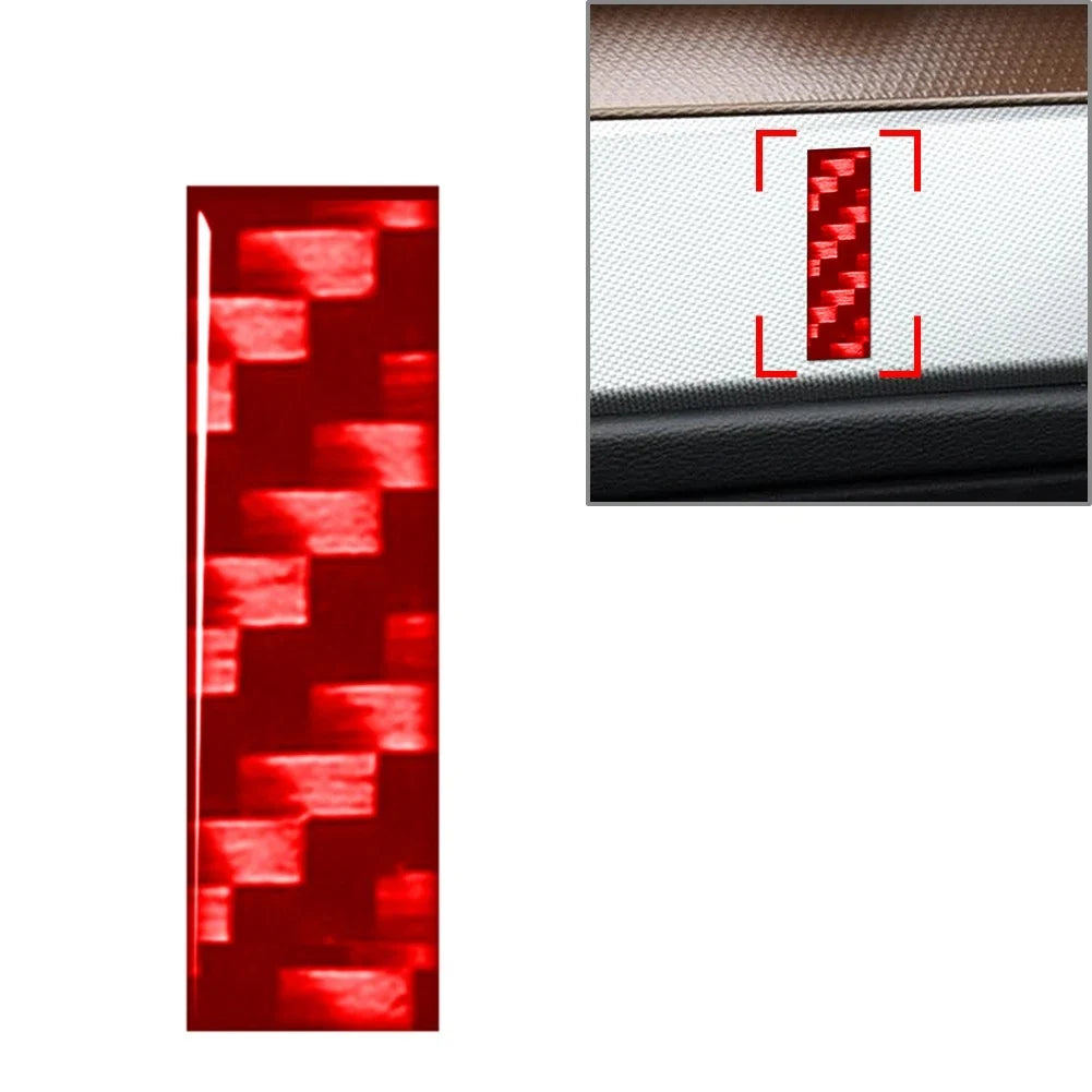 Carbon Red Door Wall Car Window Badge Emblem Decals for