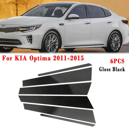 Glossy Black Door Side Window Pillar Trim for KIA Optima (2011–2015)