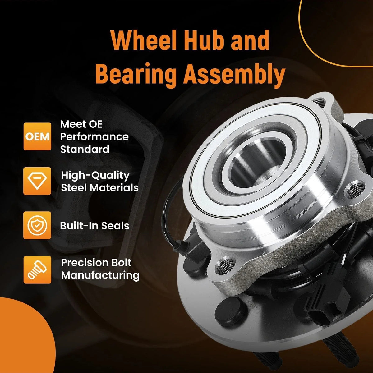 Front Wheel Hub Assembly 515061 for Dodge Ram 2500/3500 4x4 (2003–2005)