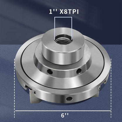 6 Inch Wood Lathe Chuck Set of 4 Jaws Self-Centering 1 x 8TPI L