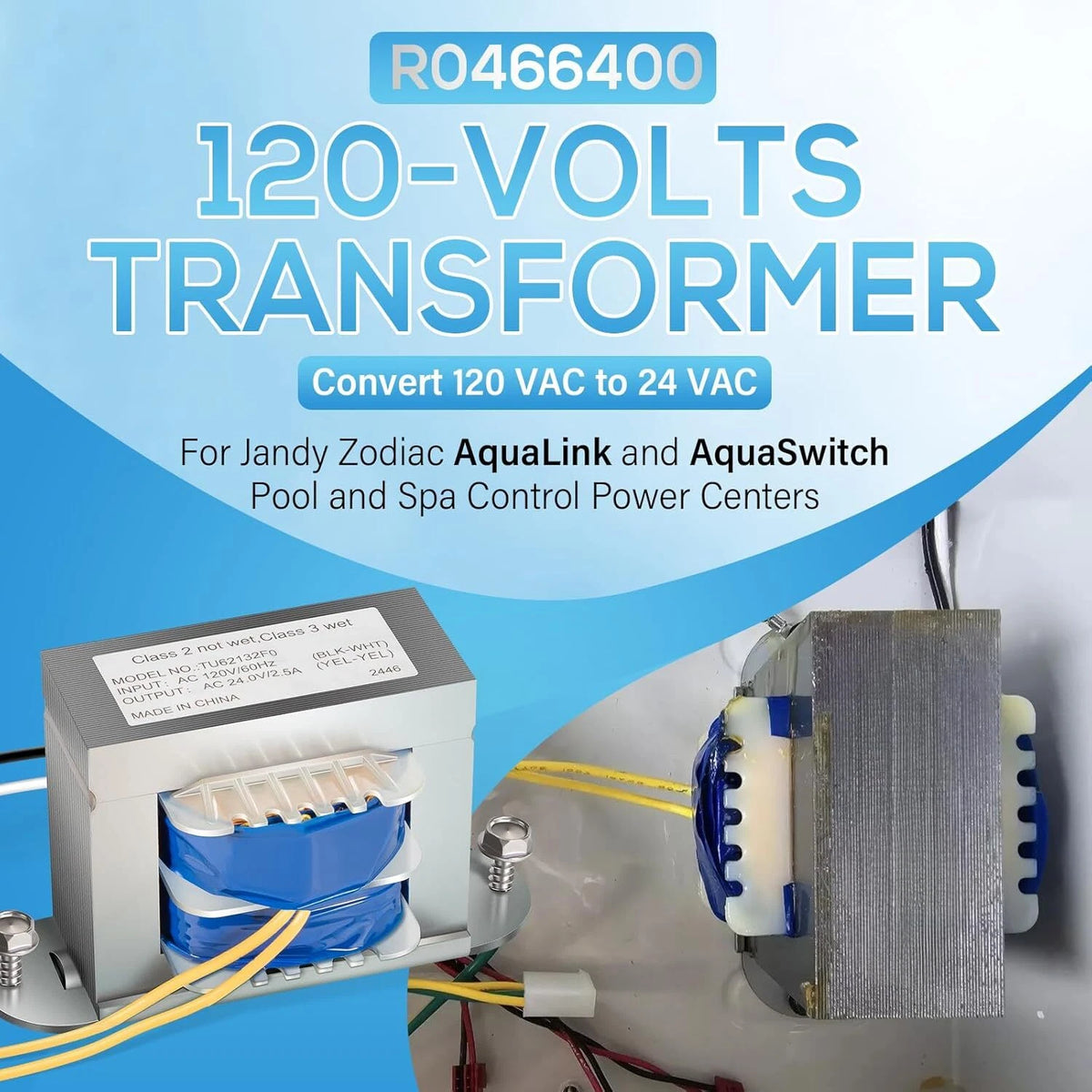 R0466400 Transformer for Jandy Zodiac AquaLink & AquaSwitch Control