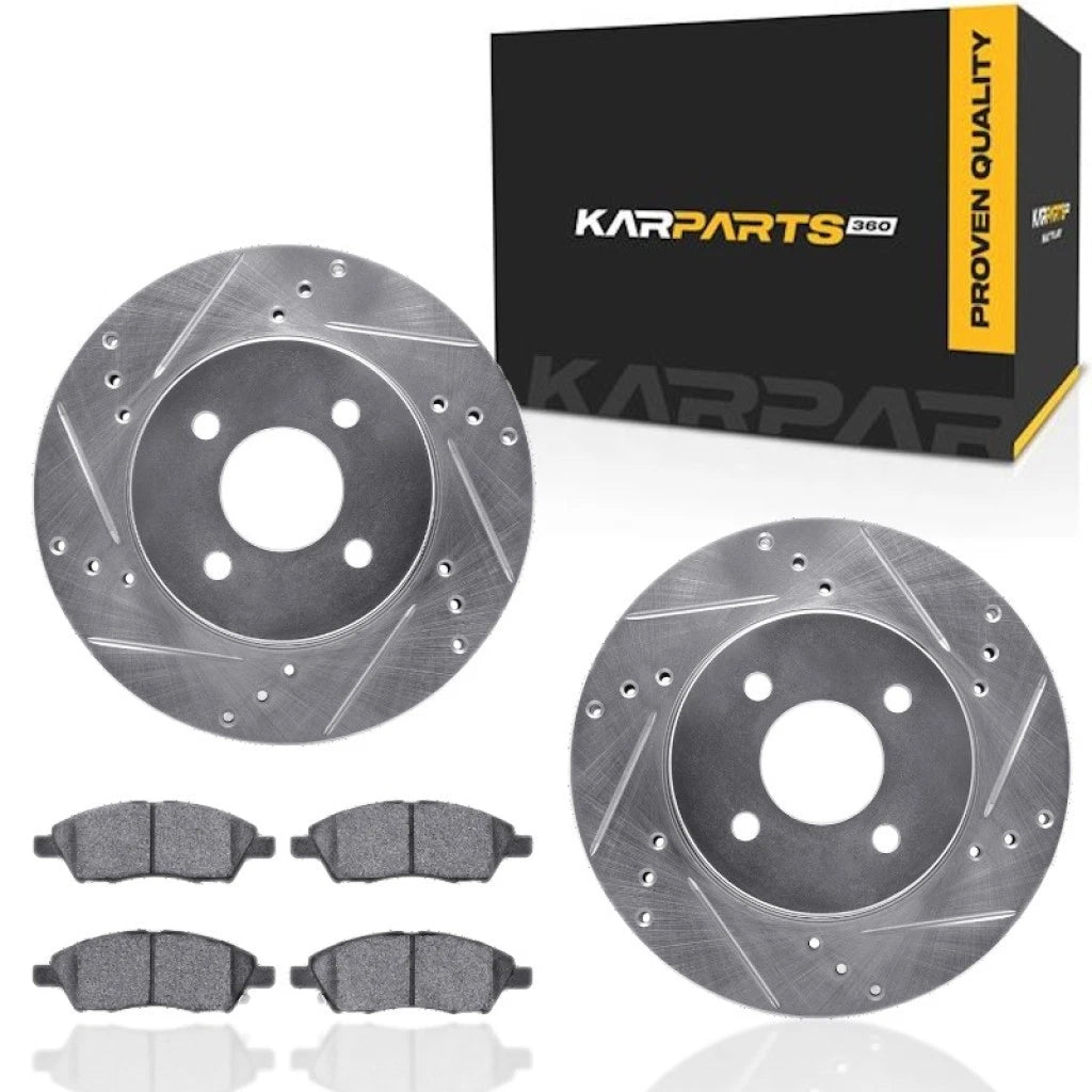 Rotor Set Front for Nissan Note (2014–2018) | Drilled and Slotted | ALX-PAU-DF-7512-67072-CLA3