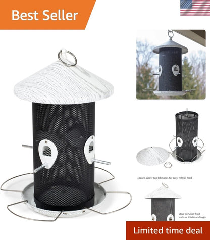 12-Inch Hanging Bird Feeder for Chickadees & Nuthatches