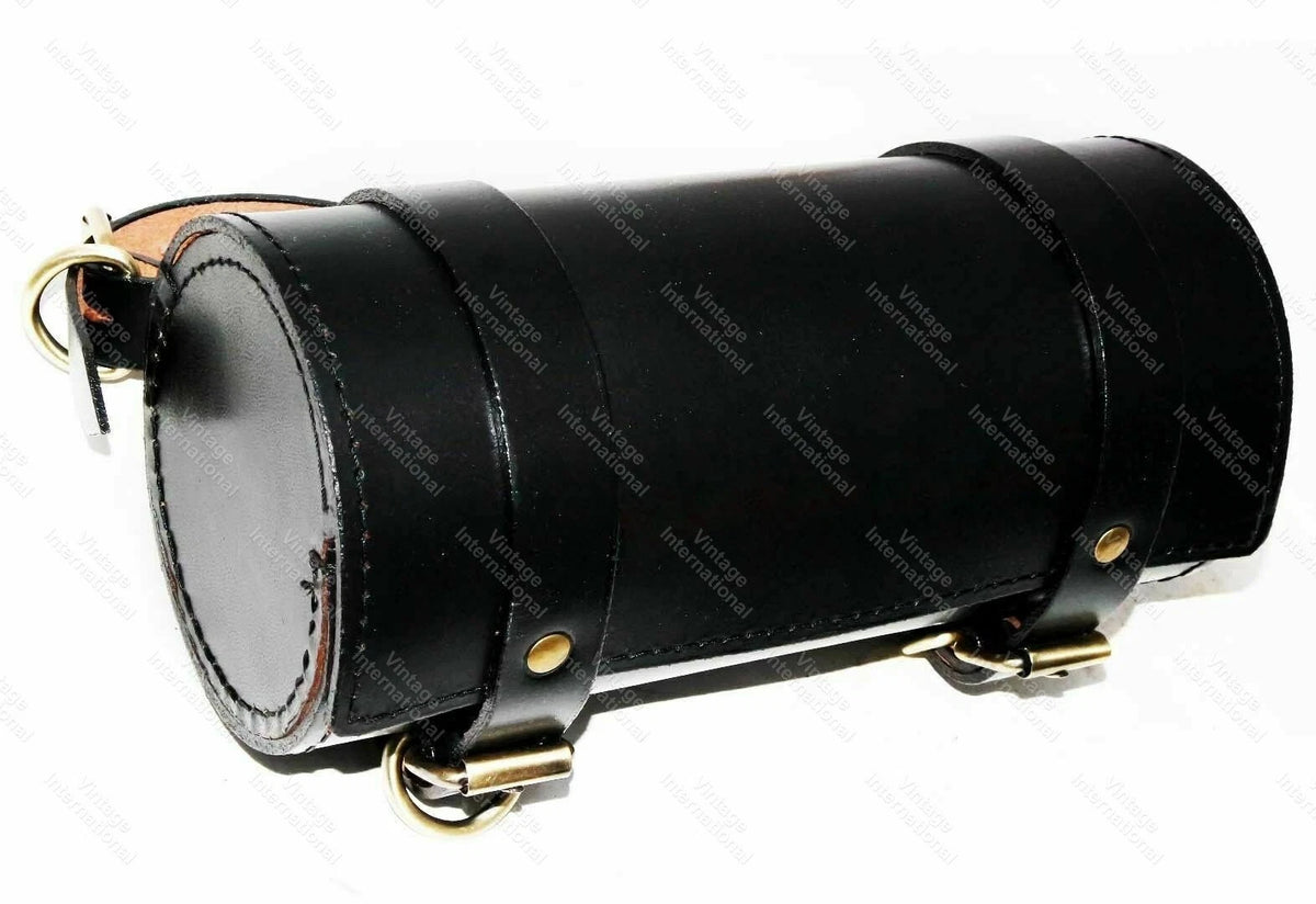 Engraved Tool Roll Bag for Moto Guzzi (2010–2023) Genuine Leather Black