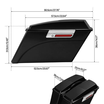 Hard Saddlebag & 6x9" Speakers for Harley Touring Road Glide (1994–2013)