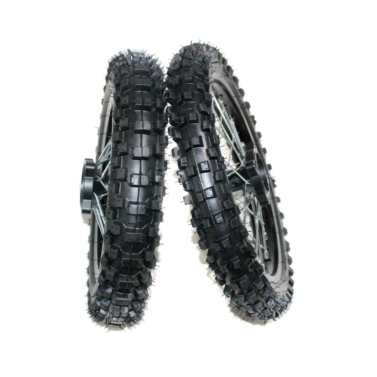 Set of 2 12mm 14" Front & 12" Rear Wheel Rims with Tires for PIT PRO Dirt Bike