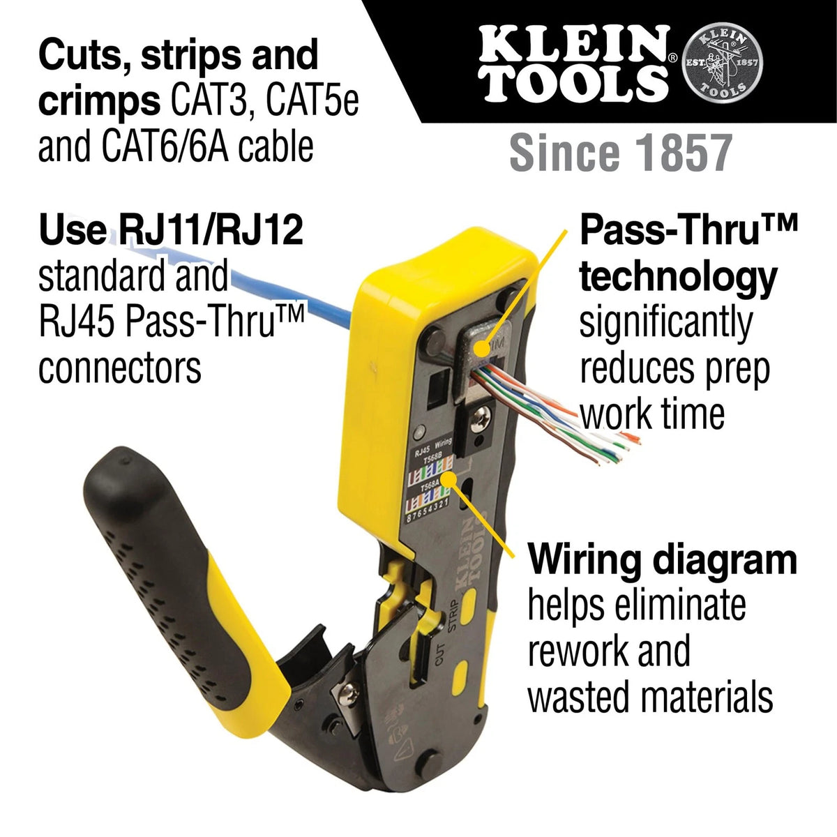 Ratcheting Modular Data Cable for Klein Tools VDV226-110 (Pack of 1)