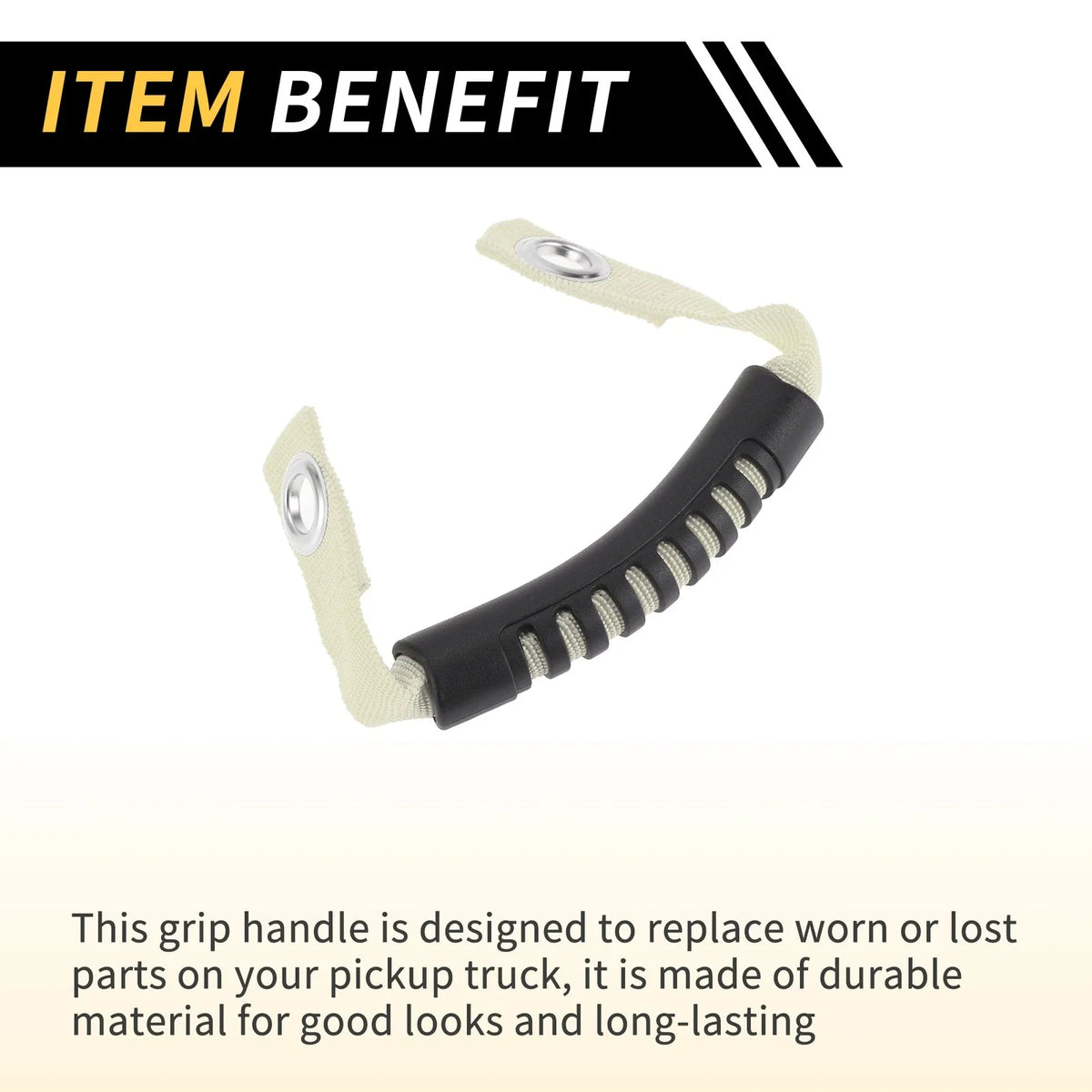2pcs Roll Bar Grab Handles for Jeep Wrangler (2007–2018) - White