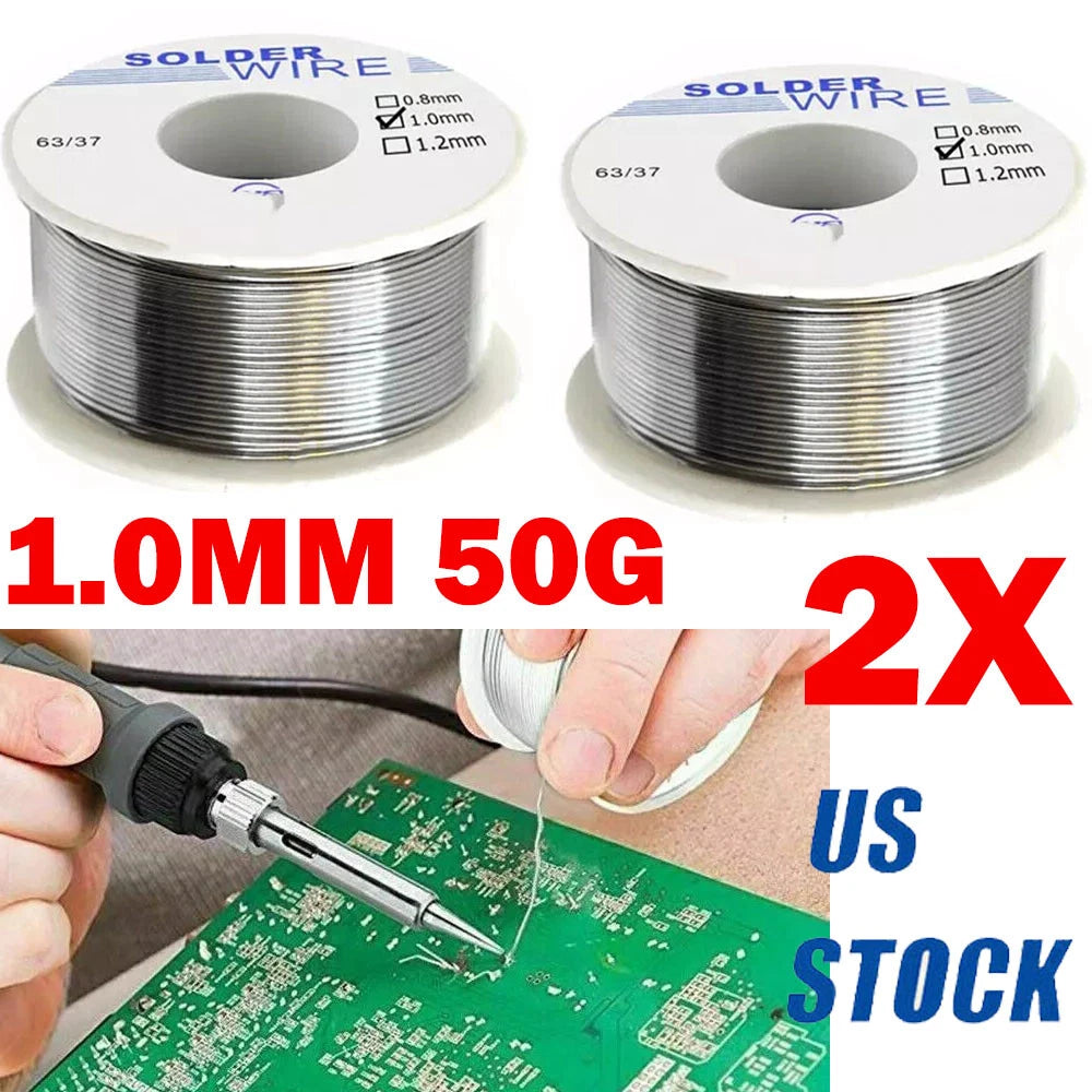 2PC Solder Wire Sn60 Flux .031"/1.0mm for Electrical Soldering