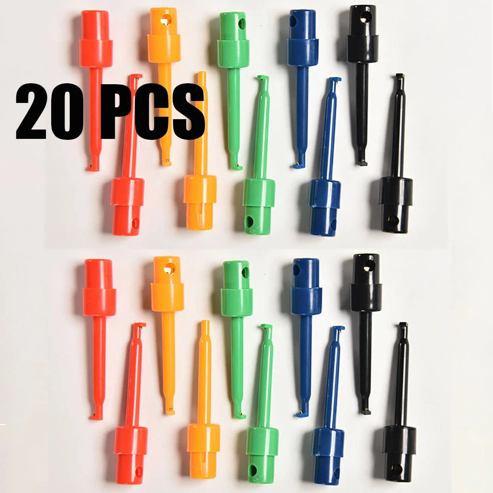 20 PCS SMD IC Test Hook Clip Mini Grabber Insulated Copper for DIY Electrical