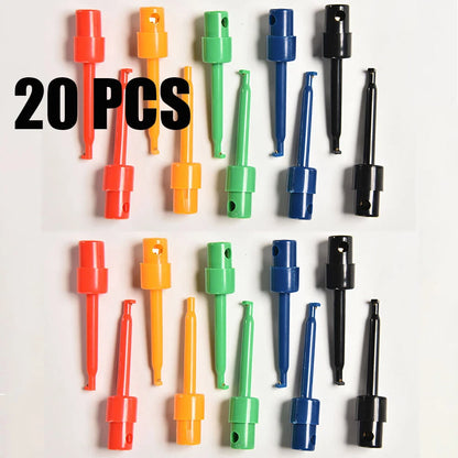 20 PCS SMD IC Test Hook Clip Mini Grabber Insulated Copper for DIY Electrical