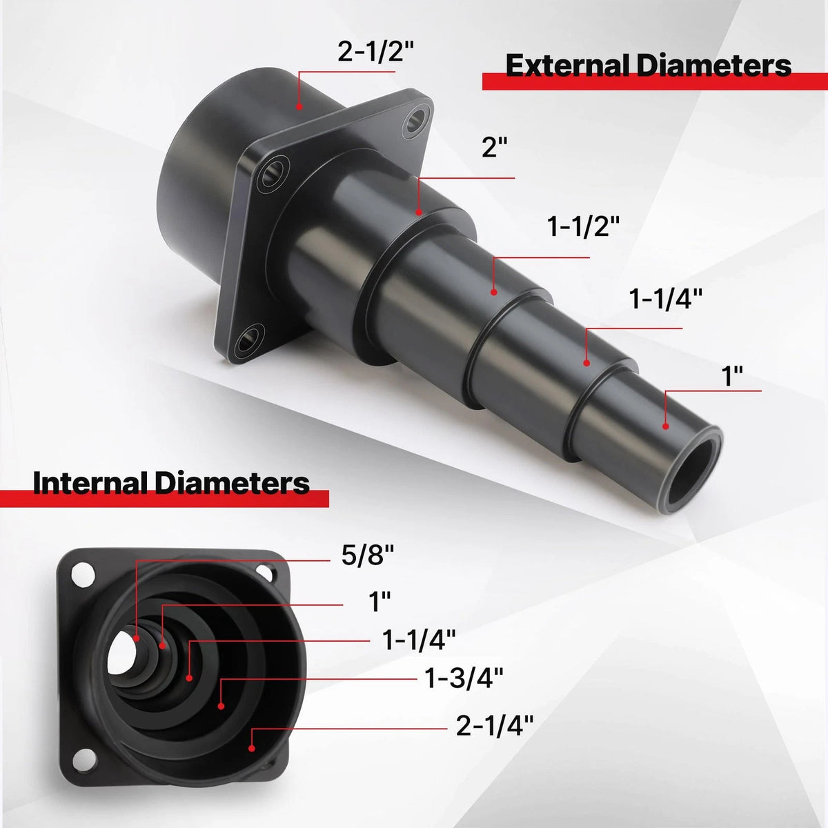 2X Universal Tool Adapter for Shop Vac