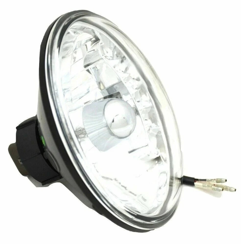 2X 7" Crystal H4 Headlight with 6 LED Amber Turn Signal for #31247