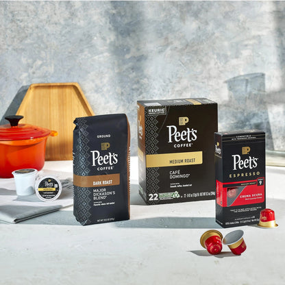 Set of 32 Peet's Coffee Dark Roast K-Cup Pods for Keurig