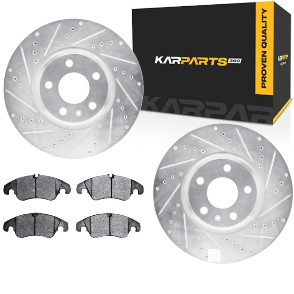 Rotor Set for Audi A5 Quattro (2008–2011) ALX-PAU-DF-7612-73049-CLA1, Drilled & Slotted
