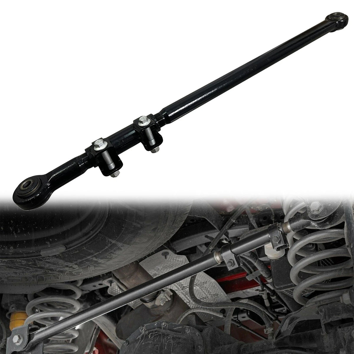 Black Rear HD Forged Adjustable Track Bar for Jeep Gladiator JT (2020–2023) - BS101292, Forged Heavy Duty
