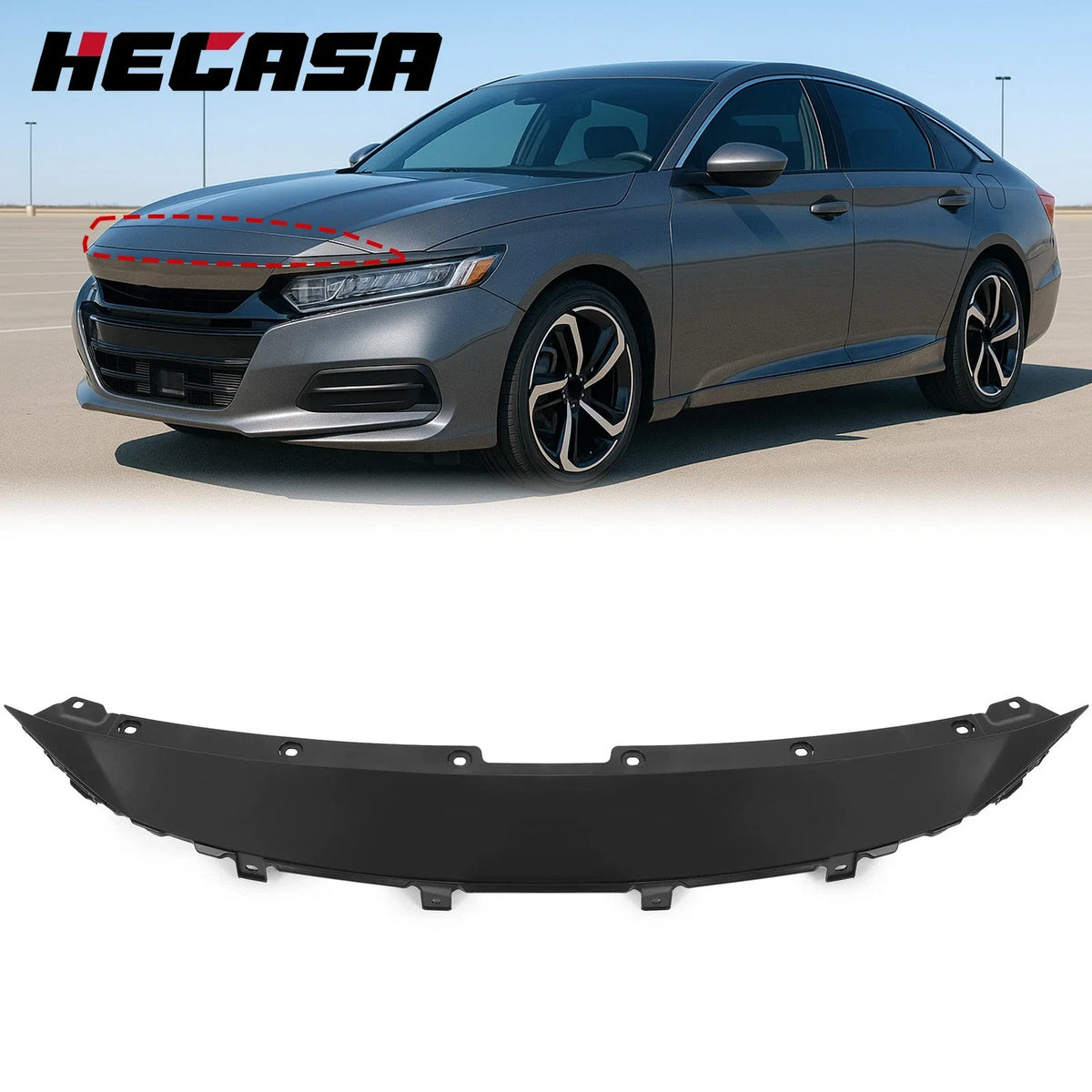 Front Bumper Upper Grille Cover Panel for Honda Accord Sedan (2021–2022)