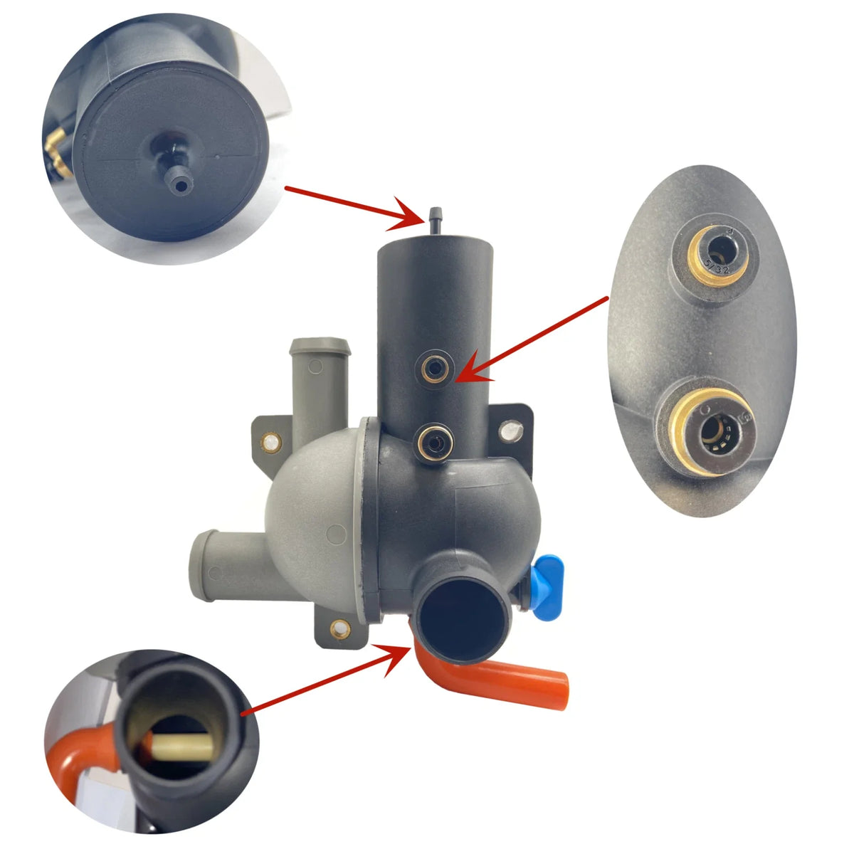 Water Distribution Housing with Air Hose for Mercury MerCruiser (863802T2)