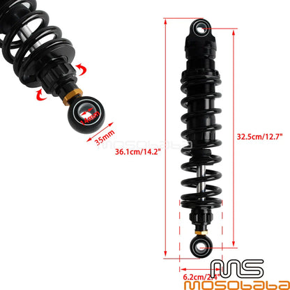 Remote Reservoir Rear Suspension Shocks for Harley Touring '14-Up FLTRXST FLTRXS