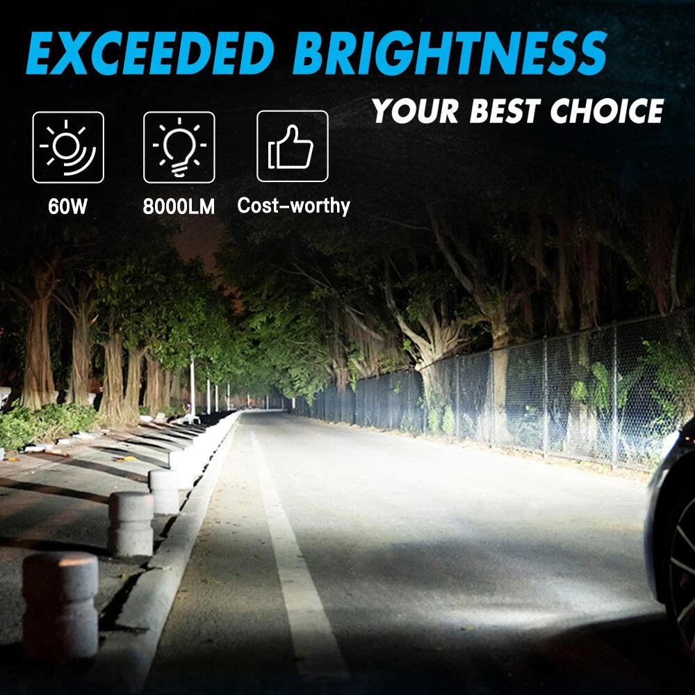 2X 9003 H4 LED Headlights Bulbs for Honda Civic (1992–2003) Hi/Low Beam 6500K