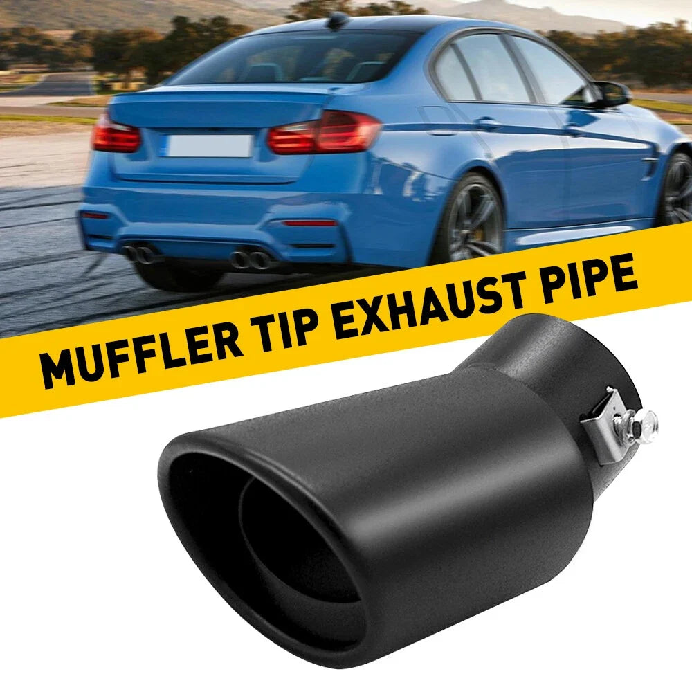 Chrome Stainless Steel Rear Exhaust Pipe Tail Muffler Tip for