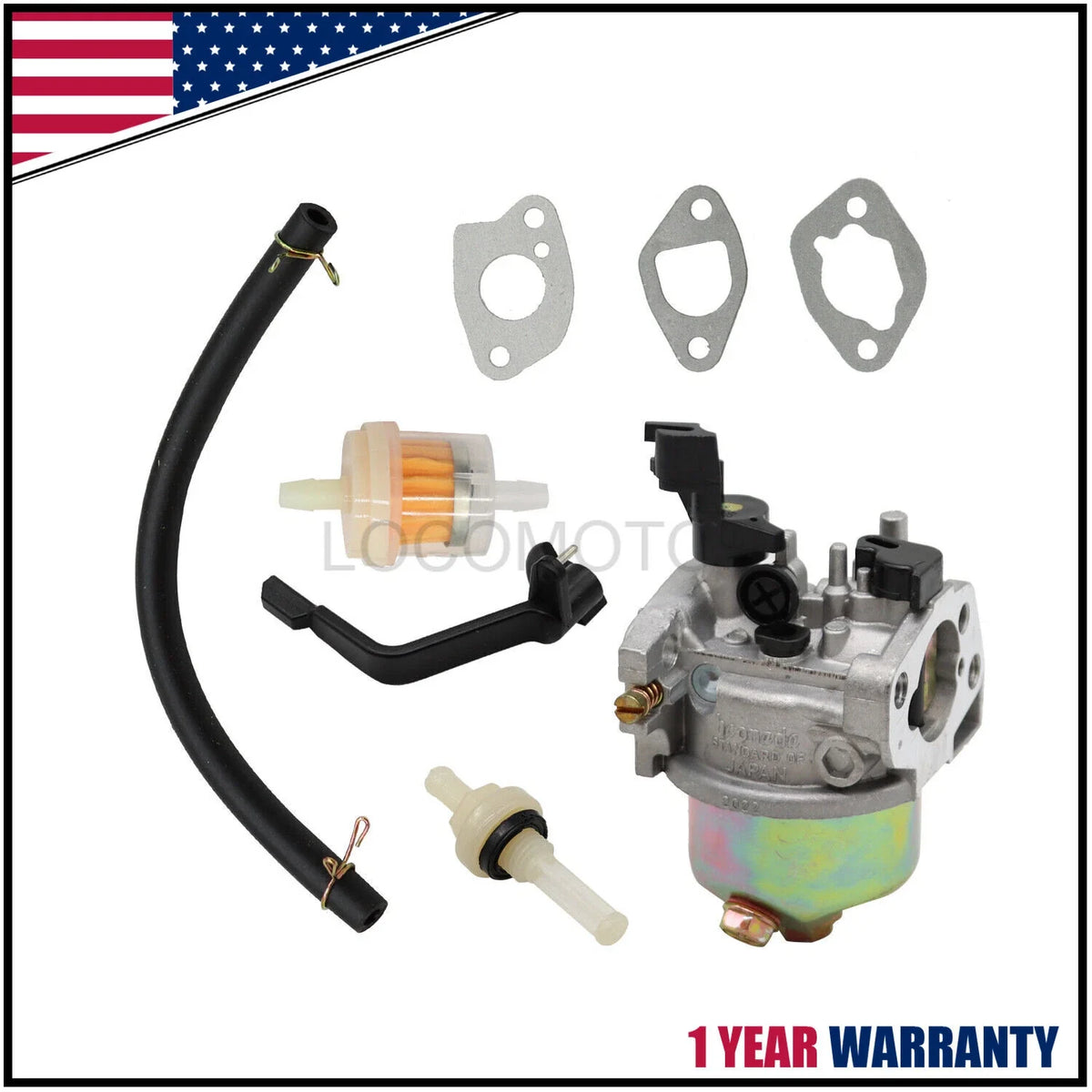 Carburetor for Huayi Craftsman 208CC Tiller (247.299341, 247.299320, 170-VOA, 170-V)