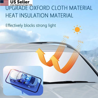 300T Thickened Automotive Glass Sunshade for Universal Fit (57.08 × 31.5 inch)
