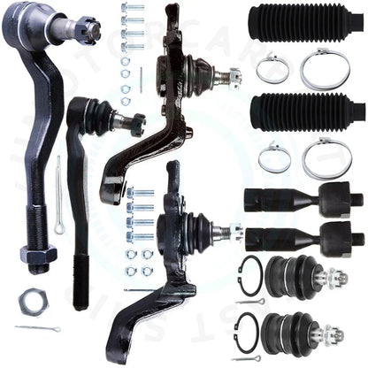 Set of 10 Ball Joints Tie Rod Ends for Toyota Tacoma 4WD (1995–2004)