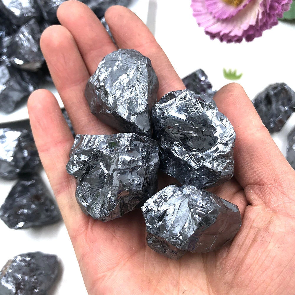 Natural Terahertz Raw Stone Quartz Crystal Healing Gemstones Lot
