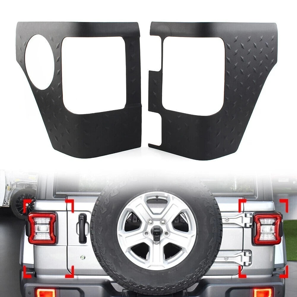 1 Pair Black ABS Rear Corner Armor Tail Light Guard for Jeep Wrangler JL (2018–2021)