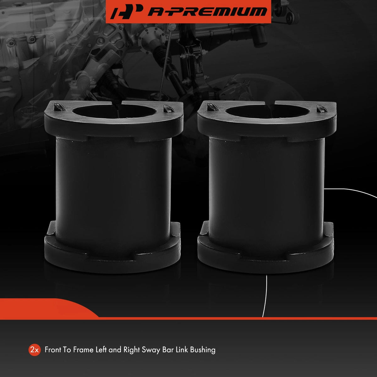 2X Front To Frame Sway Bar Bushing for Kia Rio (2001–2005) 0K33C34156, 54813FD000, MS90868