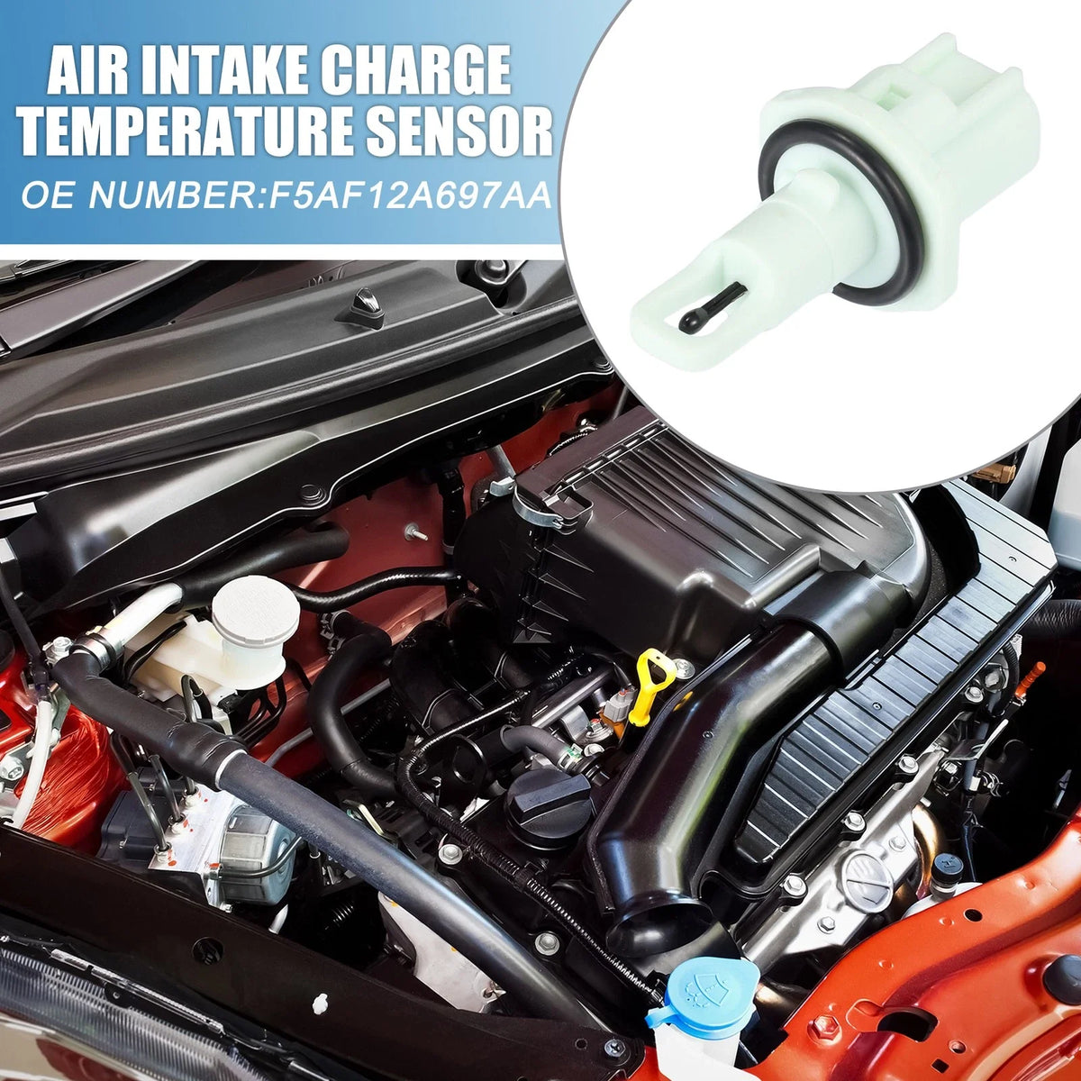 Air Intake Temperature Sensor No.F5AF12A697AA for Ford Bronco (1996)