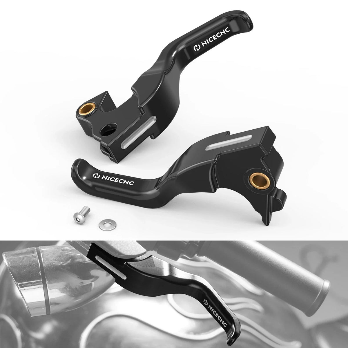 Shorty 2-Finger Brake Clutch Levers for Harley Sportster 1200 (2014–2023)