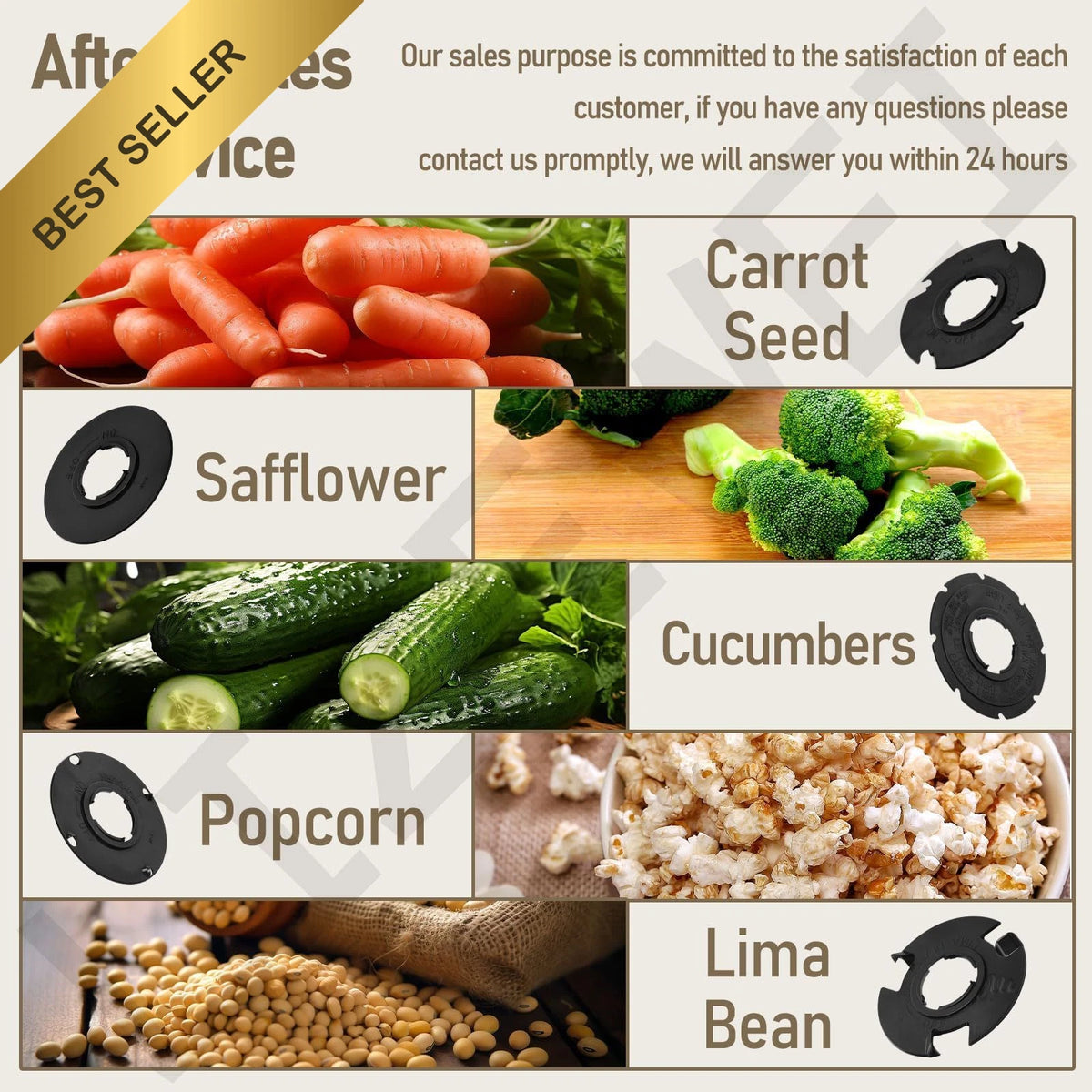 Set of 12 Seed Plates for EarthWay 10001 1001-B Garden Seeder