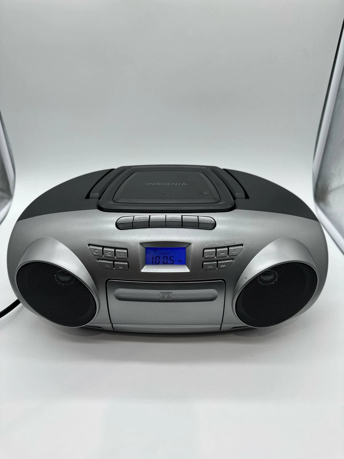 Insignia AM/FM Radio Portable CD Boombox with Bluetooth Stereo MP3