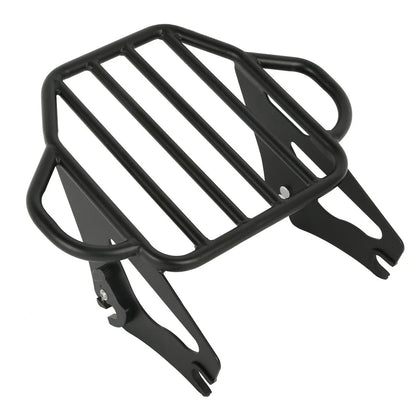 2-Up Black Luggage Rack for Harley Touring Road Street Electra Glide (2009–2023)