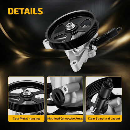 Power Steering Pump with Pulley for MDX 2003–2013, Accord 2003–2007