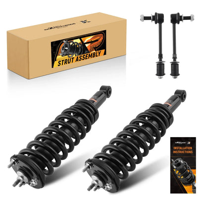 Set of 4 Front Spring Struts & Sway Bar Links for Toyota Sequoia (2001–2007)