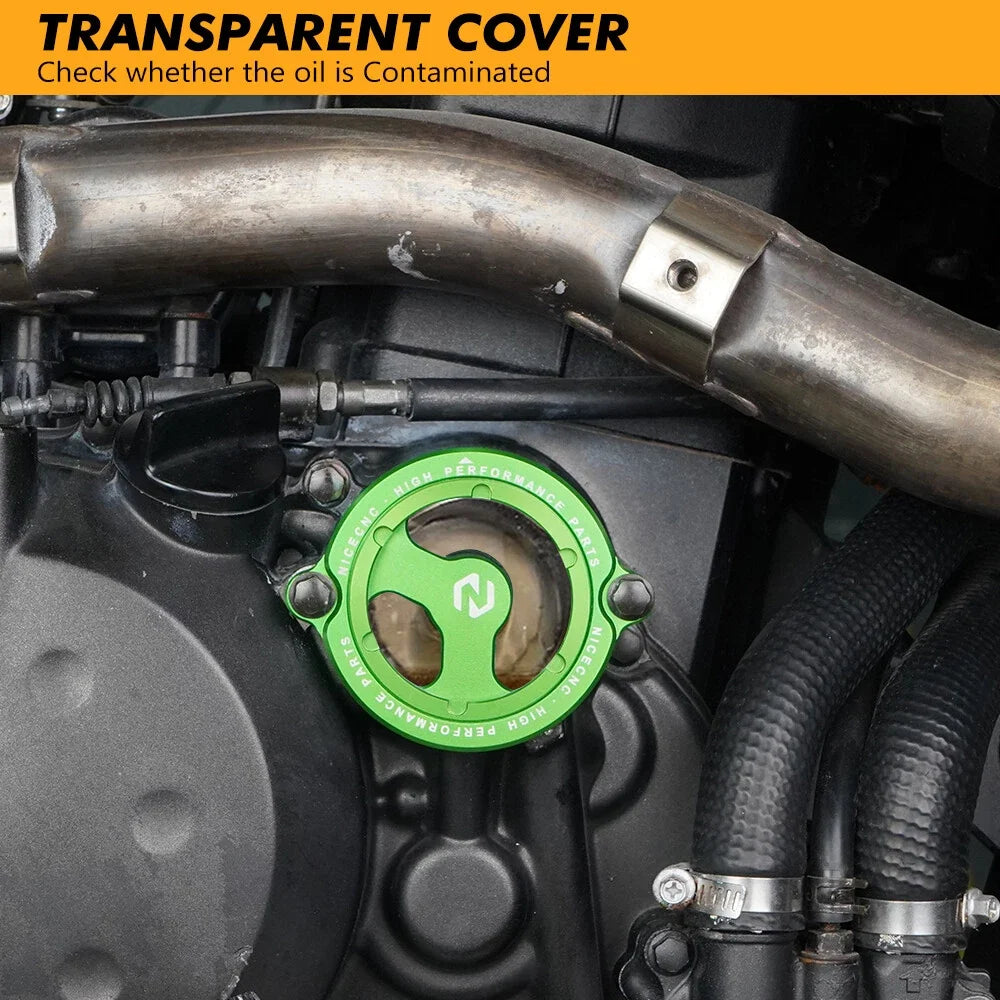 Oil Filter Cover Cap for Kawasaki KLR650 (1987–2024) 6061-T6 Billet